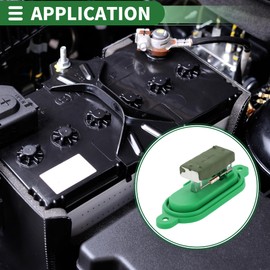 Motoforti HVAC Blower Motor Resistor Heater Blower Resistor for Fiat Ducato II 2002 Metal ABS No.46406348 Green