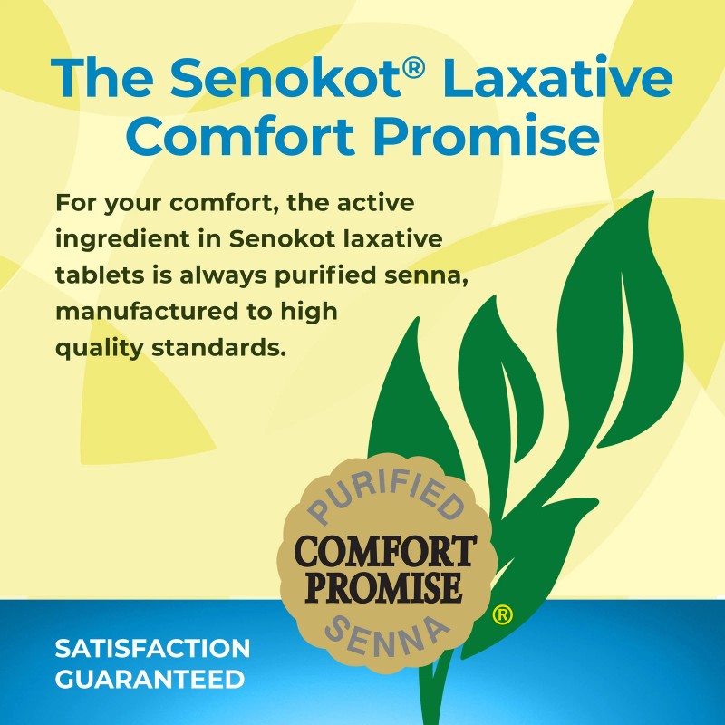 Senokot-S Dual Action Natural Vegetable Laxative + Stool Softener Tablets,