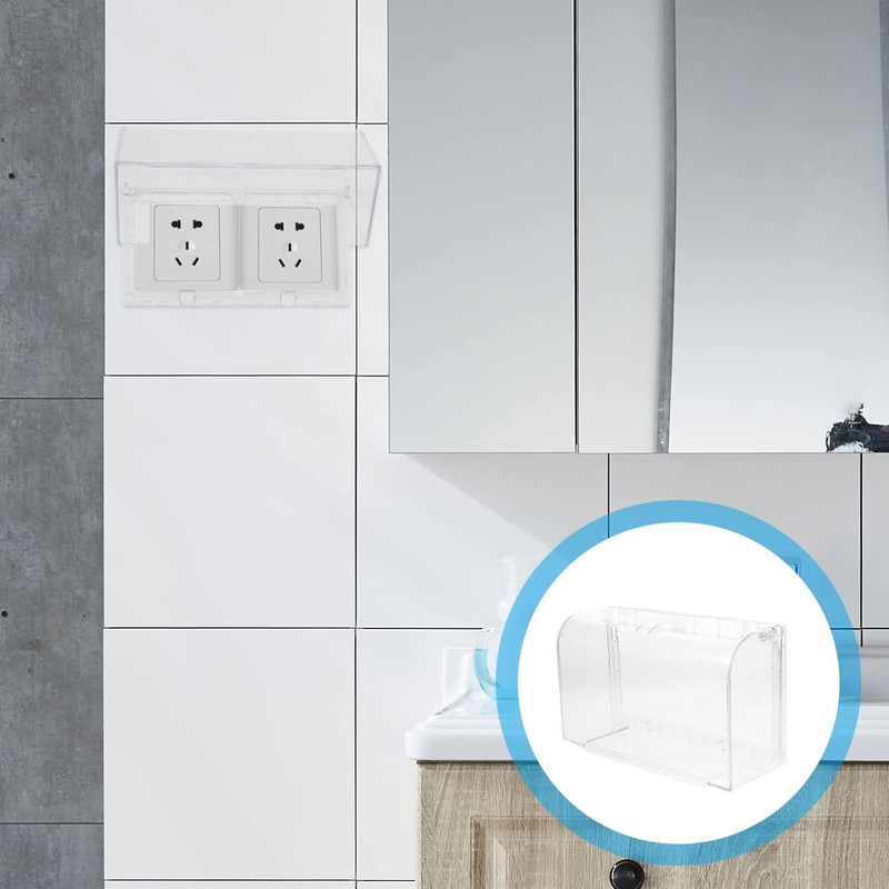 DOITOOL Plastic Cover Splash-Proof Waterproof Double-Position Security Light Protection Clear