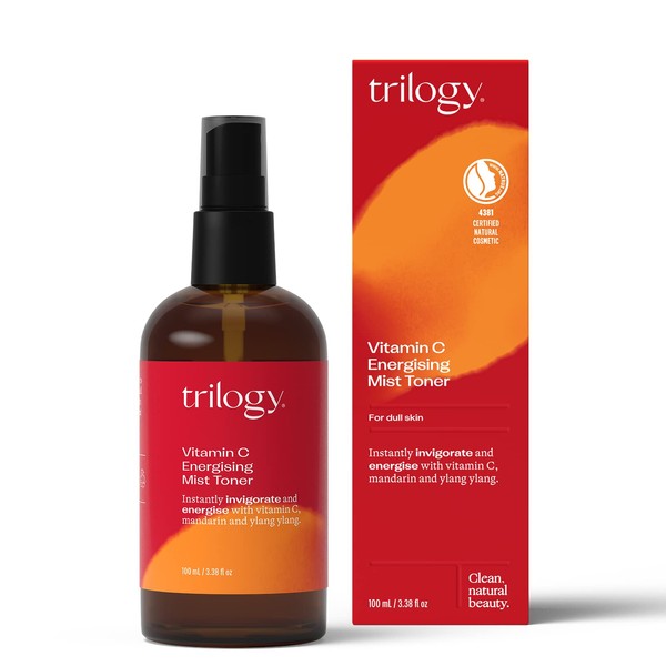 Trilogy Vitamin C Energising Mist Toner, 3.30 Fl Oz - For Dull Skin - Instantly Invigorate & Energise with Vitamin C, Mandarin & Ylang Ylang - Made in New Zealand