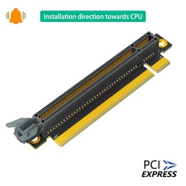 LeHang PCI-e 16X 3.0 90 Degree Reverse Male to Female Riser Card For 1U Server (Installation Direction towards CPU)