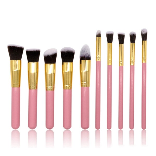 10-Piece Professional Makeup Brush Set with ABS Handle - 6