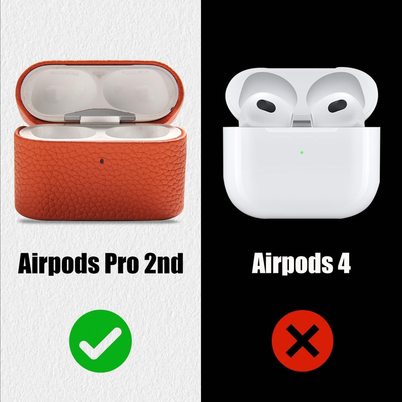 XGUO Leather Case for AirPods Pro 2 (2nd Generation) -