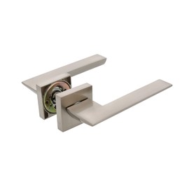Amig - Door Handle Set - Mod. ZAHORA - 52 x 146 mm - Keyhole - Elegant and Simple Design - Ergonomic Grip Handle - Satin Aluminium
