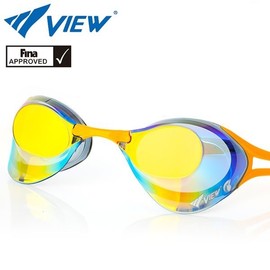 FINA Certified View Goggles No-Packing Mirror Lens Japan V127SAM / FINA인증 뷰 수경 노패킹 미러렌즈 일본 V127SAM