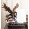 Ebros Patriotic Bald Eagle with Outspread Wings Perching On Star