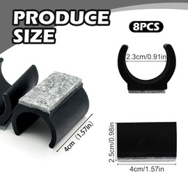 KAIYYA Pack of 8 Chair Gliders Cantilever Chair with Felt Furniture Gliders Diameter 24-25 mm Felt Gliders for Cantilever Clamp Shell Gliders for Swing Chairs Protect Floor and Reduce Noise