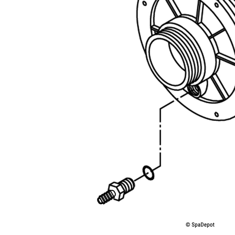 Waterway Drain Plug Barb Adapter for Hot Tub Spa Pumps