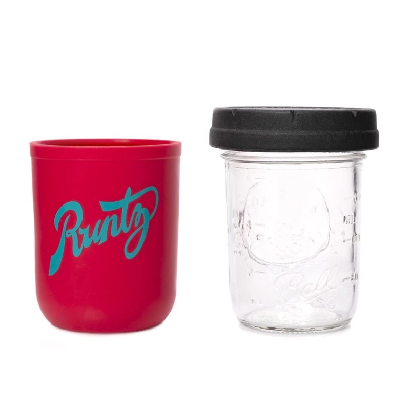 Red & Teal 8oz Runtz Mason Stash Jar by RE:STASH