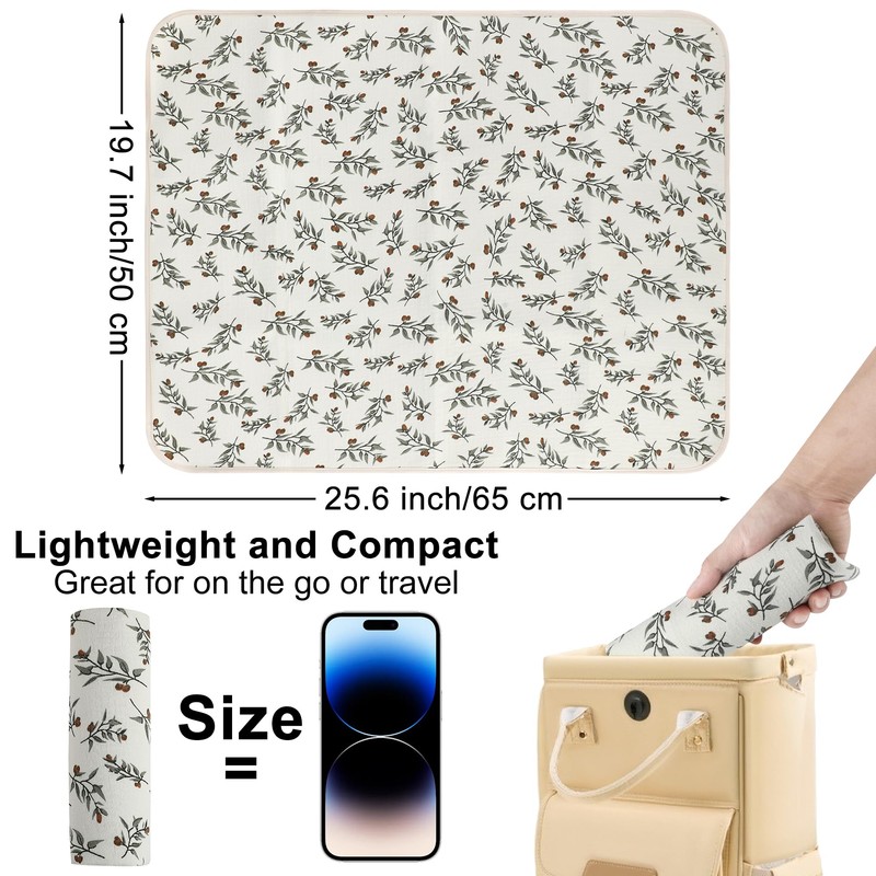 Baby Diaper Changing Pad, 19.7"x25.6" Waterproof Changing Pad Liners with