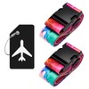 ZOUIQSS Pack of 2 Adjustable Suitcase Strap, Suitcase Strap, Durable
