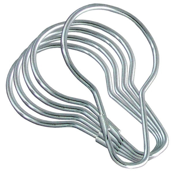 Merriway BH03121 (12 Pcs) Metal Shower Curtain Ring, Bright Zinc