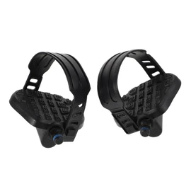 Outanaya 1 Pair Indoor Bike Pedals with Straps Non Slip Flat Pedals for Exercise Bike Trainers for Home Fitness and Competitive Workouts