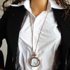 YYHSND 10X Magnifying Glass Necklace Magnifier Necklace Pendant Optical Magnifier
