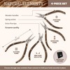 The Beadsmith Wooden Pliers Set - Natural Elements - 4-Piece