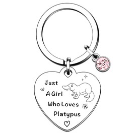 QMVMV Funny Platypus Gifts Just A Girl Who Loves Platypus Platypus Lover Keyring Gift For Women Girls, Who Loves Platypus Keyring