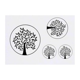 4 x 'Tree of life' Temporary Tattoos - Water Resistant, Skin-Safe, Non-Toxic Transfers, Mixed Sizes (TO00075550)