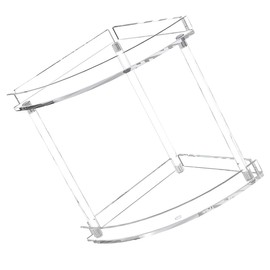 iplusmile Multi-tier Transparent Acrylic Corner Organizer for Bathroom and Vanity Sturdy Storage Shelf Space-saving Design for Makeup and Toiletries