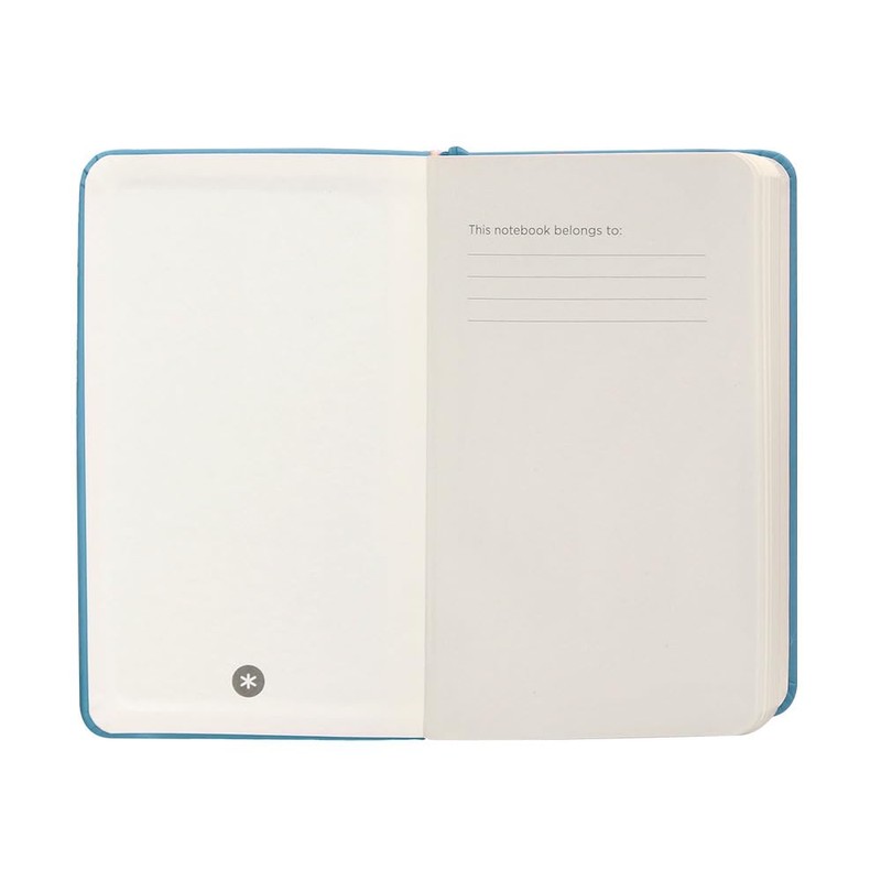 Antartik Notebook with elastic band, hardcover, A6 sheets, squared, light