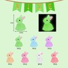 Yomwig 50Pcs Easter Luminous Mini Resin Bunnies, Tiny Rabbits Figures