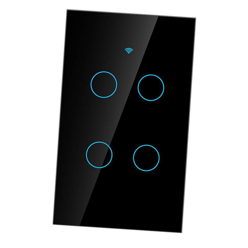 WiFi Touch Screen Switch Single Circle for 4‑Way AC