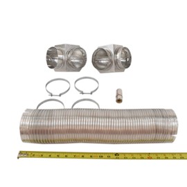 Frigidaire Smart Choice 8-Foot Semi-Rigid Dryer Vent Kit for Conntection, 2 Elbows, 4 Clamps, and Foil Tape