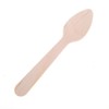 250PCS Wooden Cutlery Teaspoon Eco-Friendly 11cm Party Home Kitchen Utensil