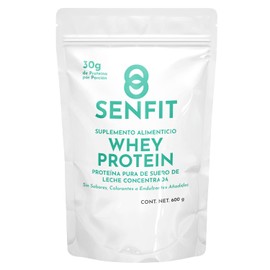 SENFIT | Proteína de Suero de leche | Proteína pura en polvo | Suplemento Alimenticio | Sin Sabores, Colorantes o Endulzantes Añadidos | 600 g