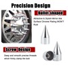 Cabtherlyn 33mm x 4 1/4" Chromed Spike Lug Nuts Covers