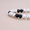 GAVU 6mm Pearl Bracelet for Men, Crystal Onyx Beaded Bracelet