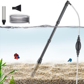 Carefree Fish Small Aquarium Gravel Cleaner Fish Tank 80Gph Water Changer Gravel Vacuum Adjustable Length ABS