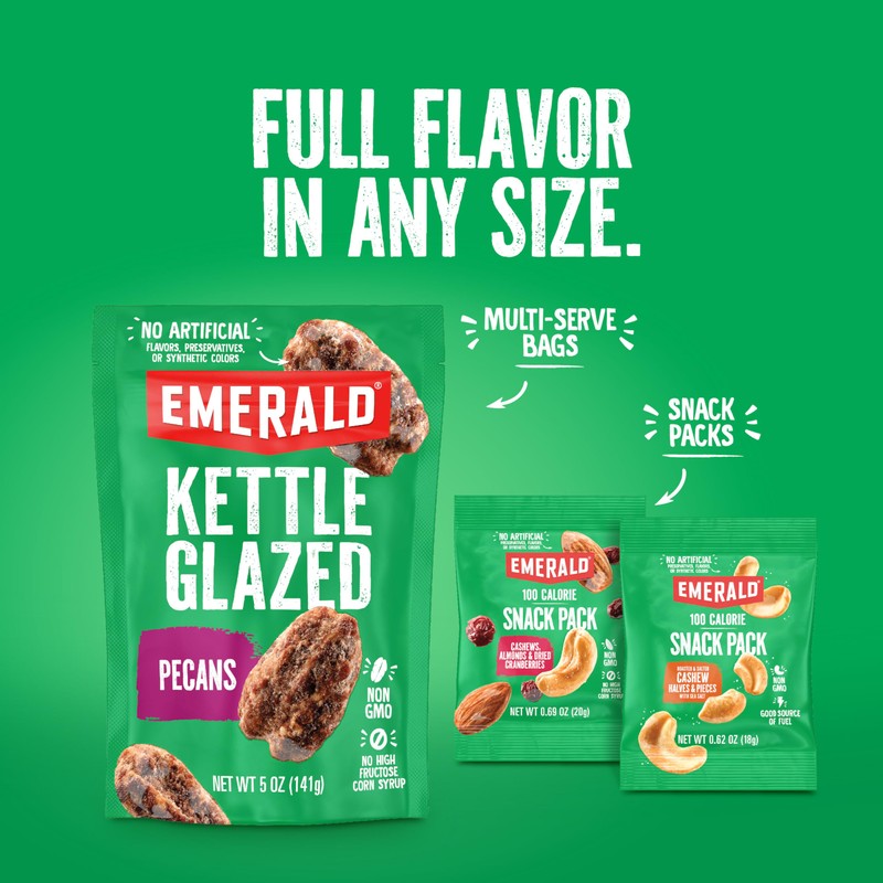 Emerald Nuts, Dry Roasted Almonds 100 Calorie Packs, 0.63 Ounce