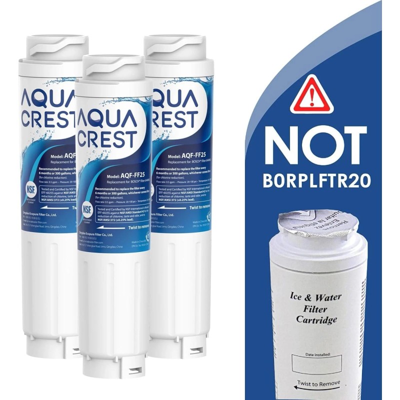 AQUA CREST 644845 Refrigerator Water Filter Replacement for Bosch® Ultra