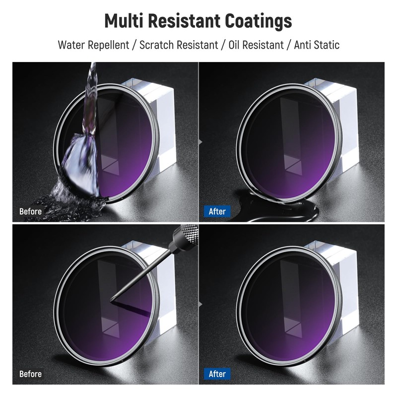 NEEWER 82mm ND2-400 (1-9 Stops) Variable ND Filter with Lens