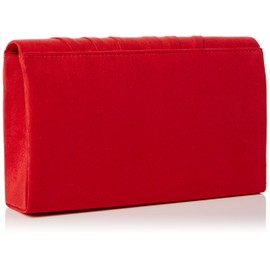 Swanky Swans Women's Iggy Suede Velvet Envelope Party Prom Clutch Bag Clutch Red (Red) ,5x13x22 cm (W x H x L)