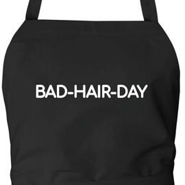 Huuraa Bad Hair Day Apron Gift Cotton Bad Hair Day Gift Idea, black, One size fits all