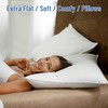 SILUI Flat Soft Thin Pillows for Sleeping King Size Set