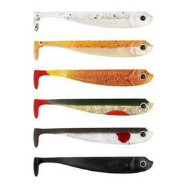 Lieblingsköder Rubber Bait 5 cm – 6 Rubber Fish for Spin Fishing for Perch and Trout, perch bait for spin fishing, rubber shads