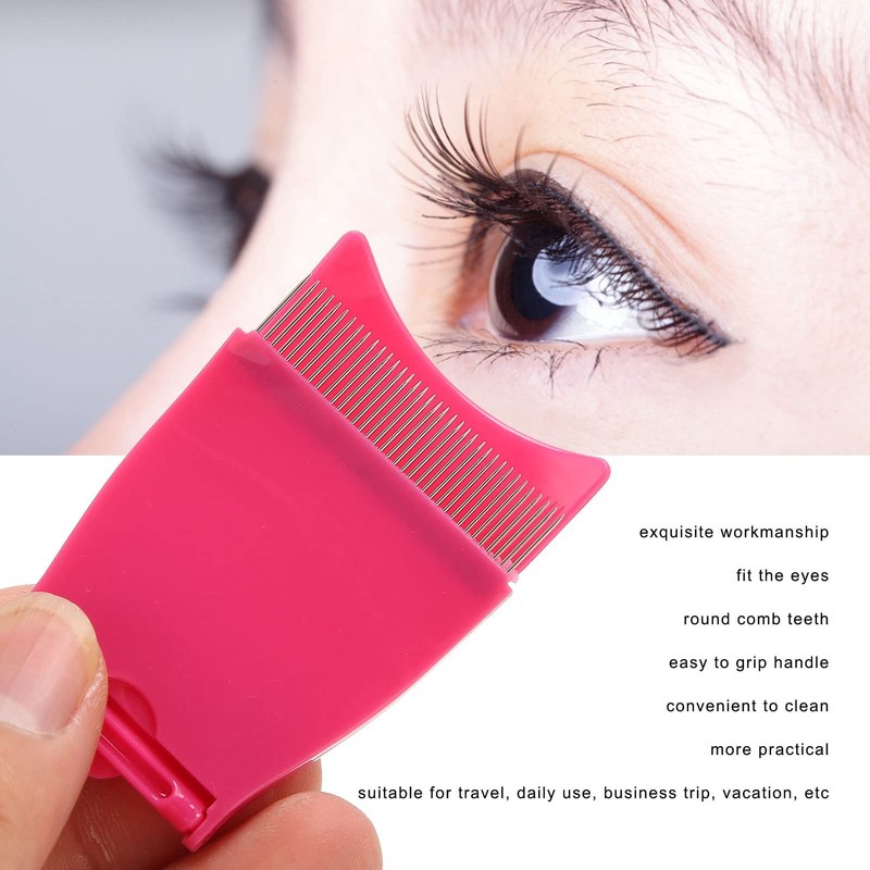 2pcs Folding Eye Lash Comb, Portable Eyelash Separator Women Eyelash