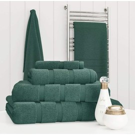 Z Fashion Luxury Towel Set 100% Cotton 2 Piece Towel Set Hand Towel Bath Towel Bale 500 GSM Bathroom towels 2 Piece Sets. (Forest Green)