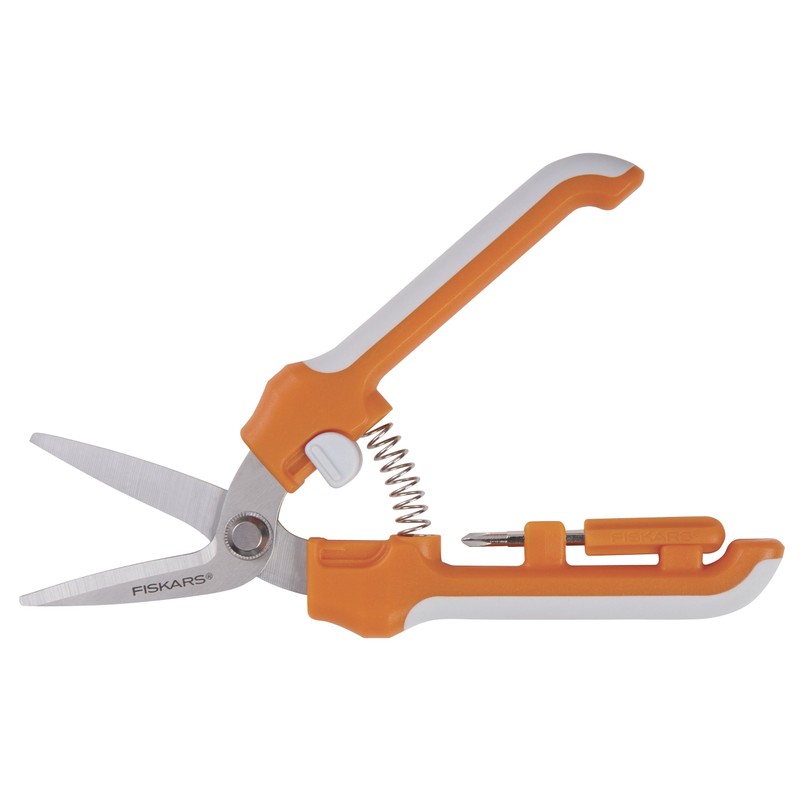 Fiskars Package Opener With Snap-in Screwdriver (158920-1001),Orange