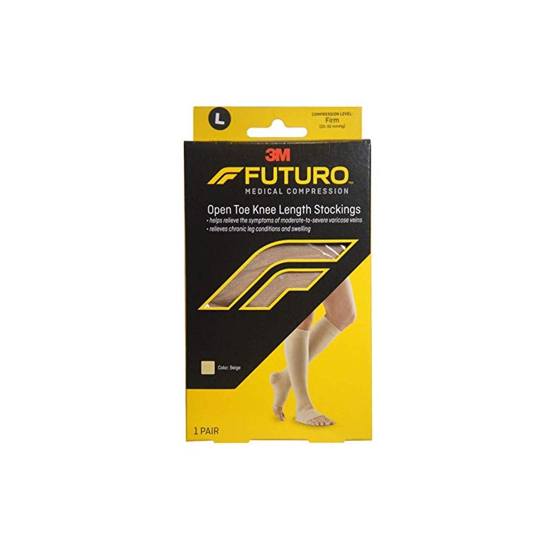 Futuro FUT-005005 Therapeutic Open Toe Knee Highs Firm 20-30 mmHg
