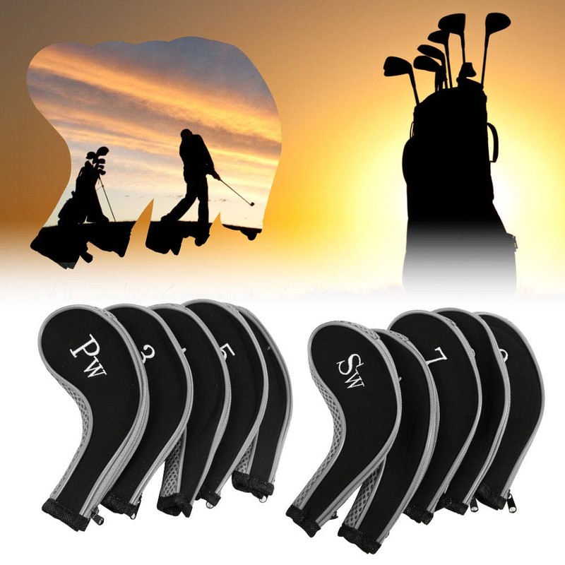 Golf Headgear, 10 Pieces Neoprene Waterproof Golf Clubs Iron Head