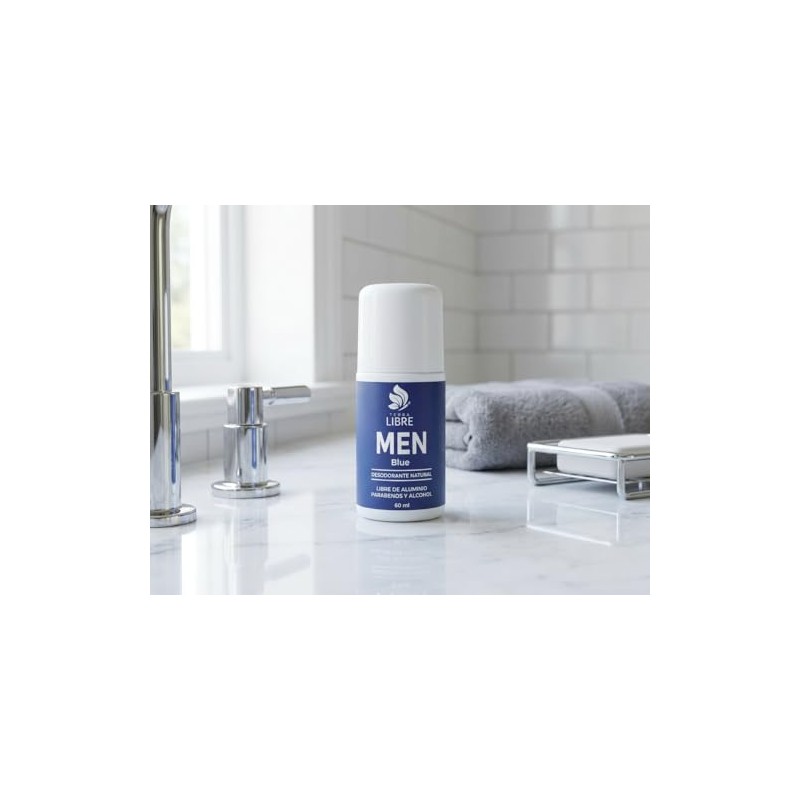 Desodorante Natural Hombre Roll On Blue 60ml 2 Pza