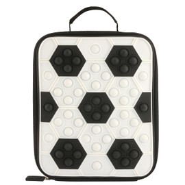 Polar Gear Football Sensory Popit Lunch Bag Insulated, Polyester, Black & White