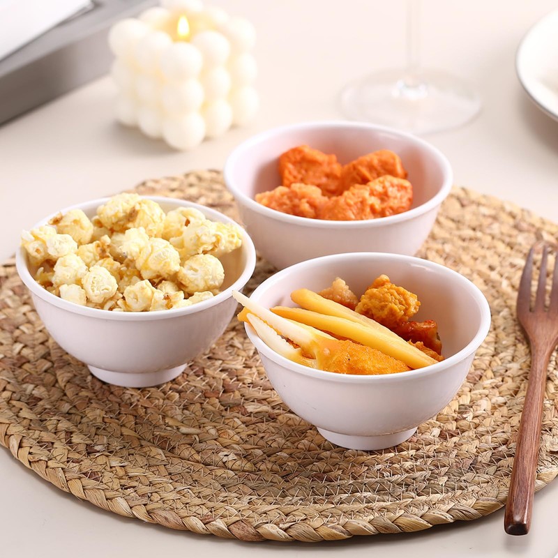 Tioncy 36 Pieces 10 oz Melamine Bowls Set Dessert Bowls