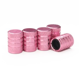 Tire Valve Stem Caps 5 pcs Premium Stainless Steel & Aluminum Alloy, Universal Fit for Cars/Trucks/Motorcycles/Bikes, Anti-Corrosion, Dustproof & Waterproof Air Valve Caps (Pink, Universal)