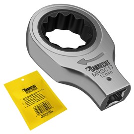 SabreCut 1 x MRSC17 12mm Dual Sided Ratcheting Wrench 1/4" Square Drive 72 Tooth Precision Gear 62Nm High Torque Ratchet Professional Stainless Steel Compact Tool Attachment