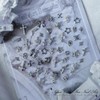 100PCS Star Nail Charms for Acrylic Nails Silver Cross Heart