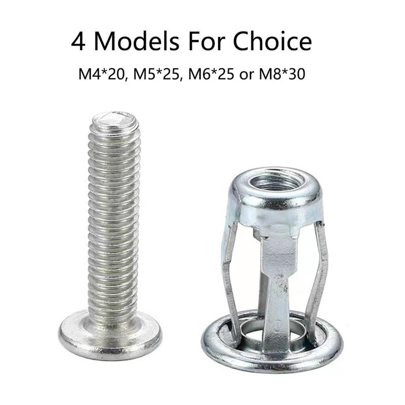 10Pcs M5x25 Hollow Cavity Metal Anchors Fixings, Heavy Duty Hollow